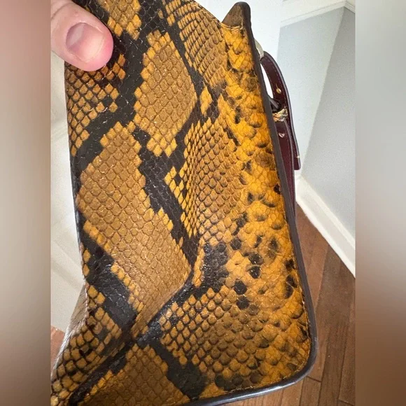 Kate Spade Romy Medium Satchel in Python-Embossed Leather | Fall 2019 Runway Bag - Picture 15 of 16